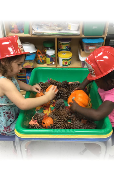 little girls playing